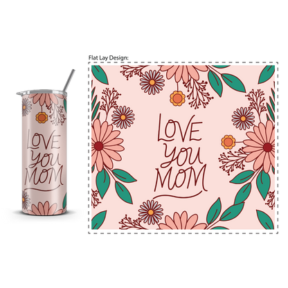 20oz. Slim Tumbler: Pink Love