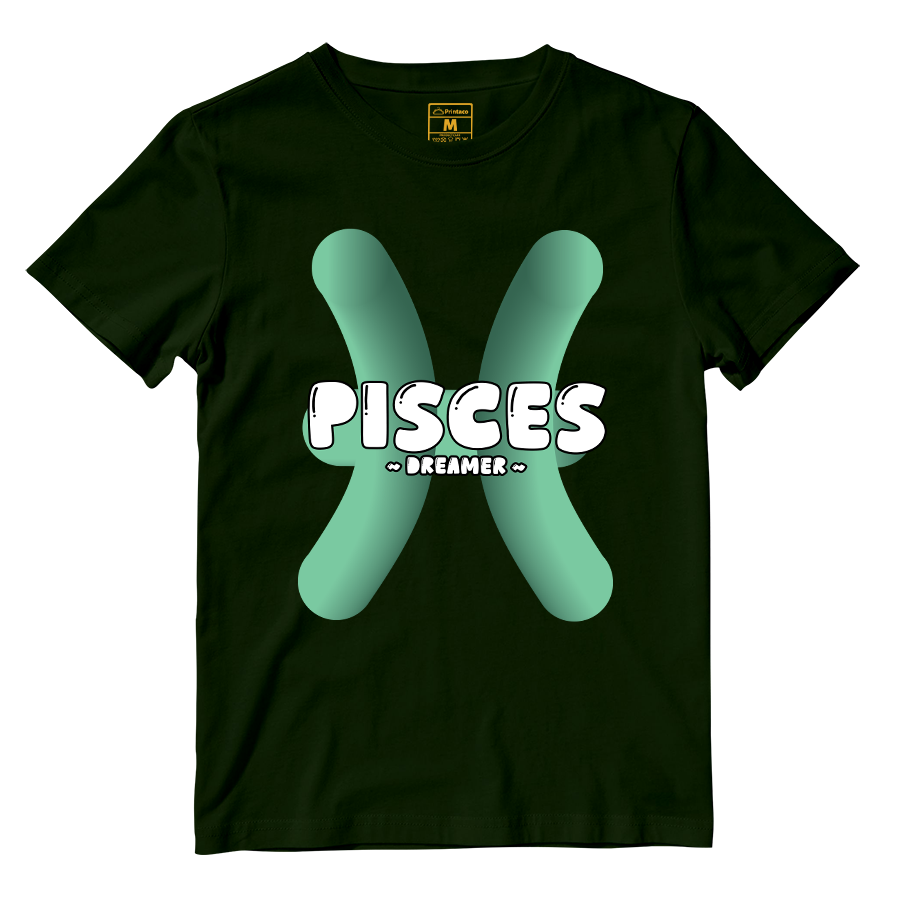 Cotton Shirt: Pisces Bubble