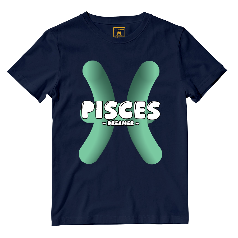 Cotton Shirt: Pisces Bubble