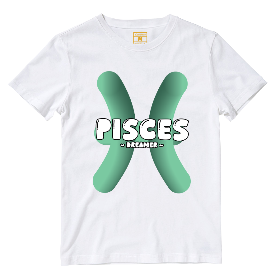 Cotton Shirt: Pisces Bubble