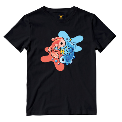 Cotton Shirt: Pisces Cartoon