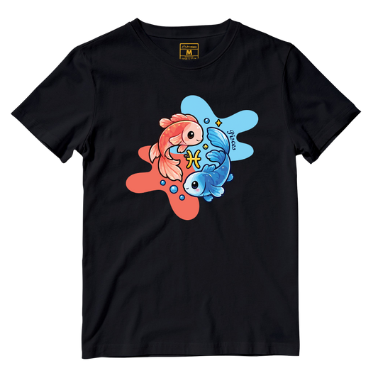 Cotton Shirt: Pisces Cartoon