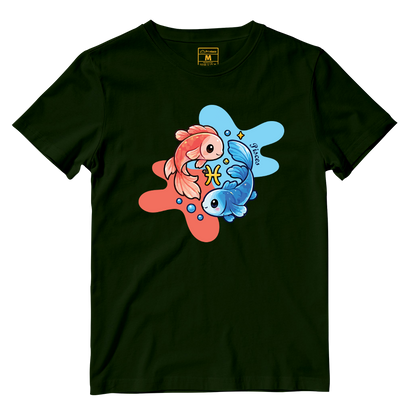 Cotton Shirt: Pisces Cartoon