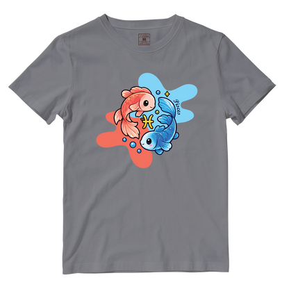Cotton Shirt: Pisces Cartoon