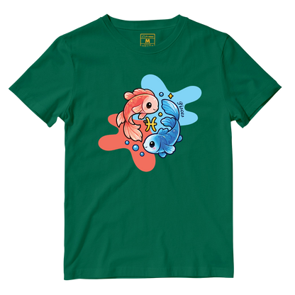 Cotton Shirt: Pisces Cartoon