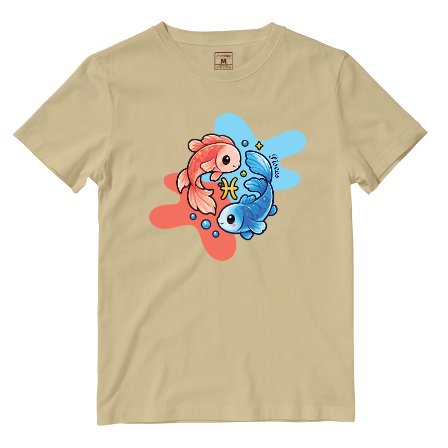 Cotton Shirt: Pisces Cartoon