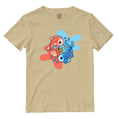 Cotton Shirt: Pisces Cartoon