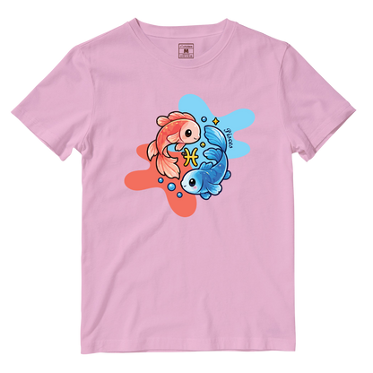 Cotton Shirt: Pisces Cartoon