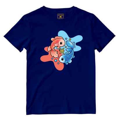 Cotton Shirt: Pisces Cartoon