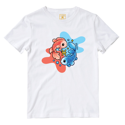 Cotton Shirt: Pisces Cartoon