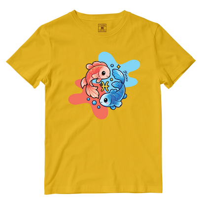 Cotton Shirt: Pisces Cartoon