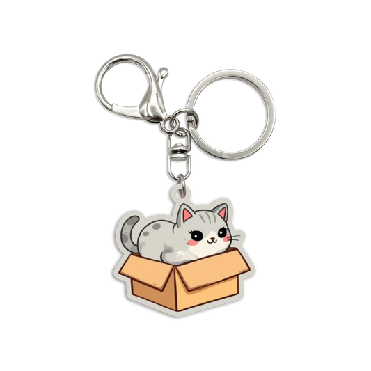 Acrylic Bag Charm: Playful Meow