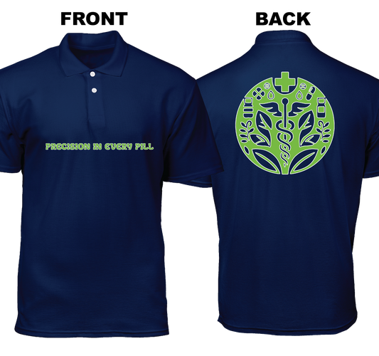 Cotton Polo Shirt: Precision In Every Pill (Front and Back)