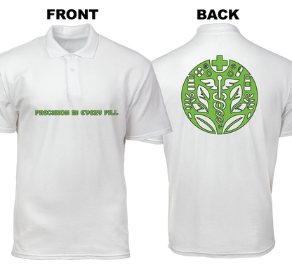 Cotton Polo Shirt: Precision In Every Pill (Front and Back)