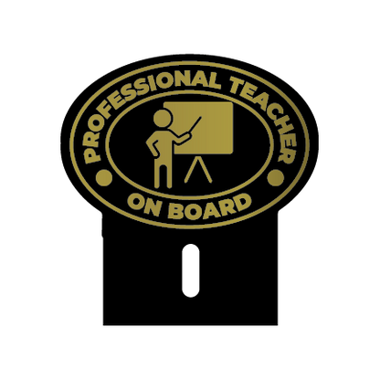 Acrylic Car Emblem: Professional Teacher Ver. 1