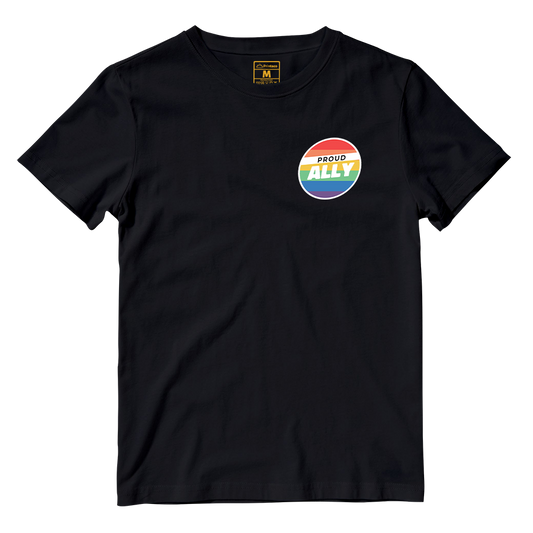 Cotton Shirt: Proud Ally Badge