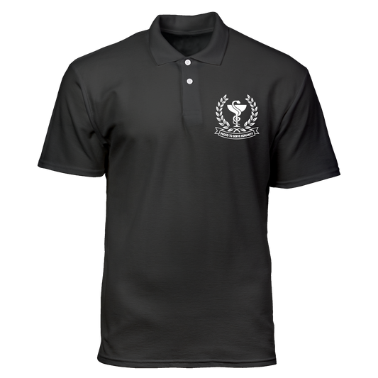 Cotton Polo Shirt: Proud To Serve Humanity Pocket