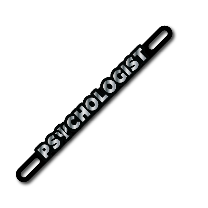 Car Plate Badge: Psychologist Version 2