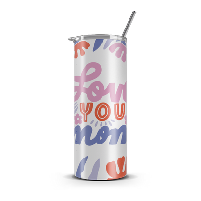 20oz. Slim Tumbler: Purple Mum