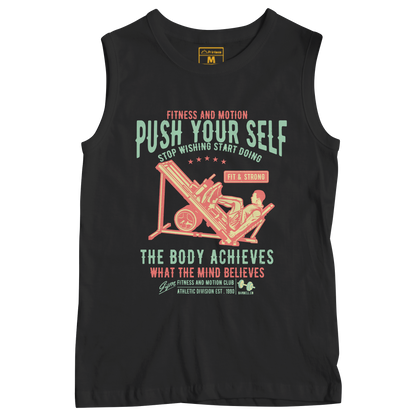 Sleeveless Drifit Shirt: Push Yourself