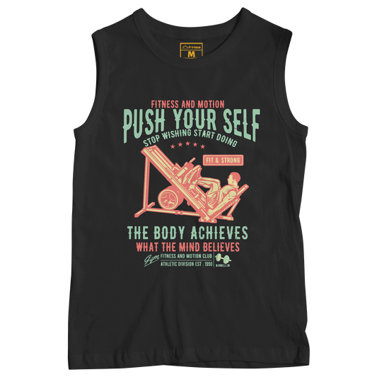 Sleeveless Drifit Shirt: Push Yourself