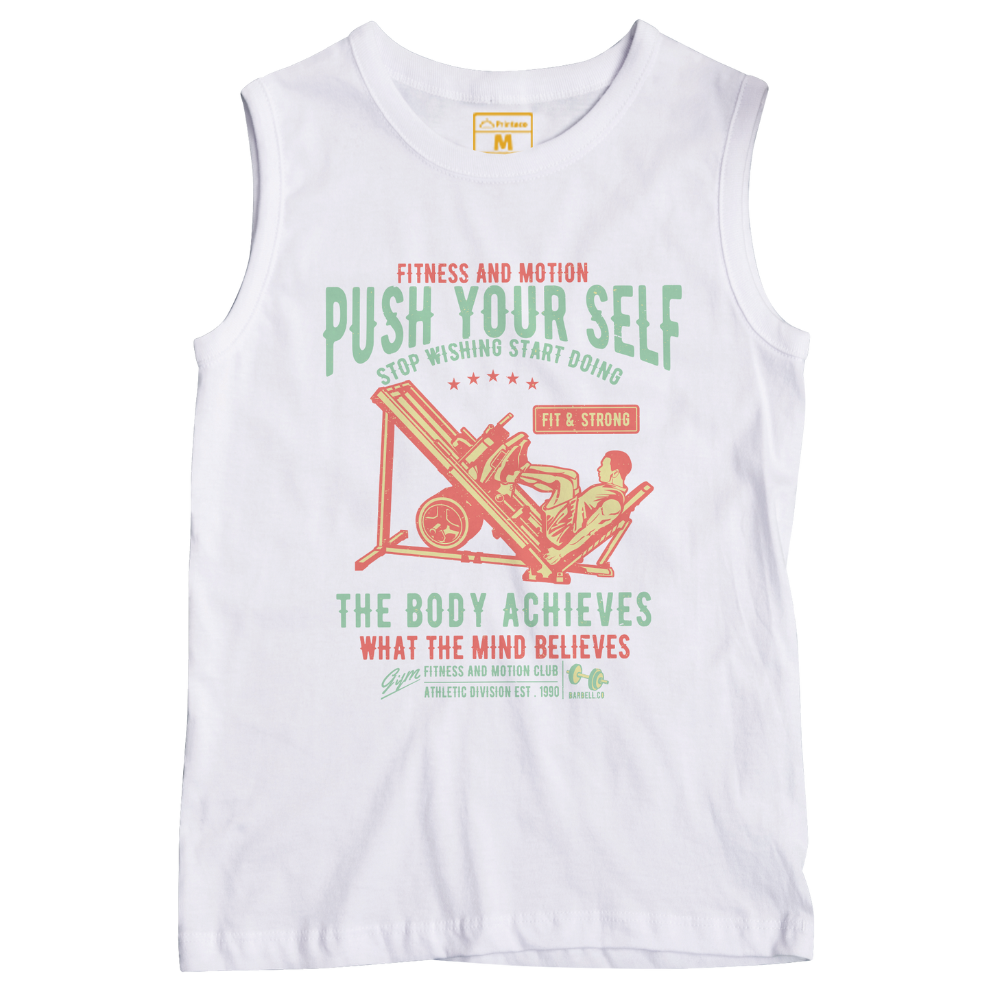 Sleeveless Drifit Shirt: Push Yourself