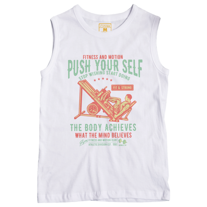 Sleeveless Drifit Shirt: Push Yourself