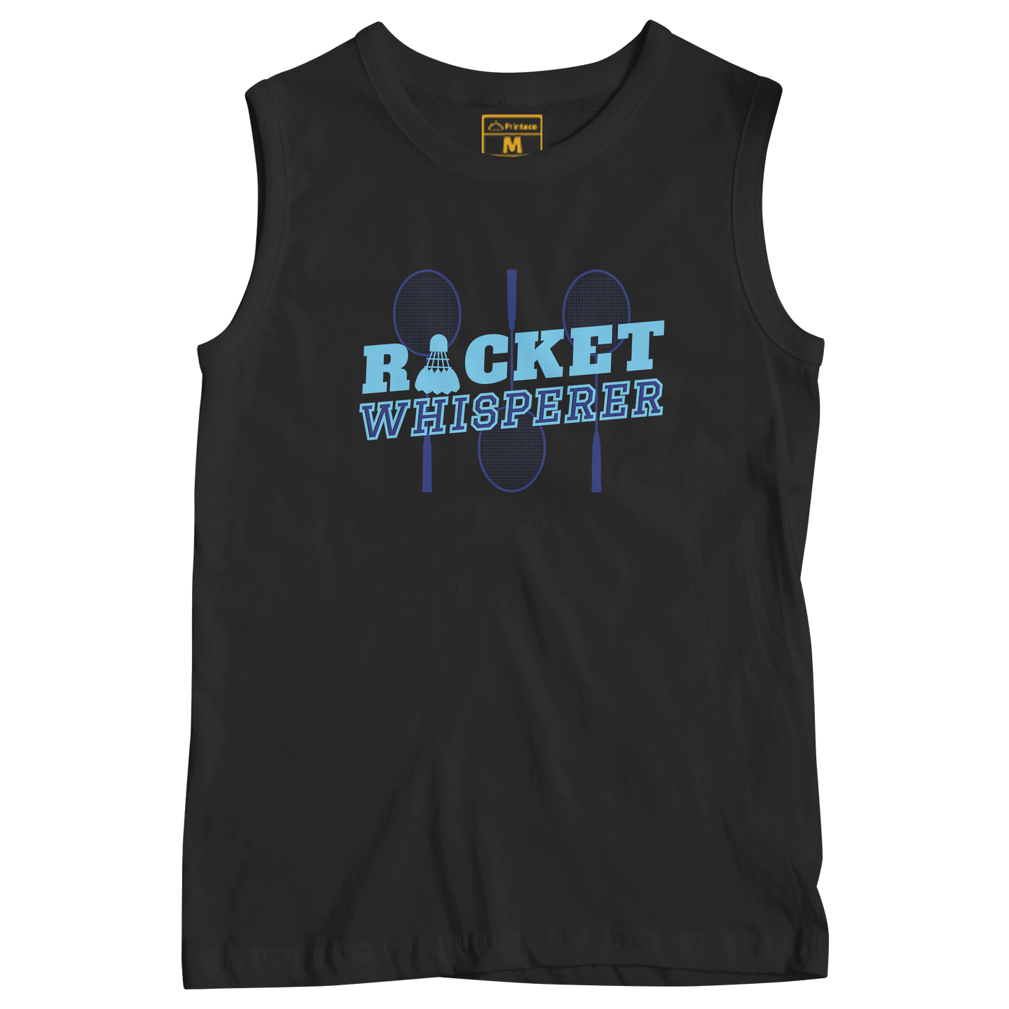 Sleeveless Drifit Shirt: Racket Whisperer Badminton