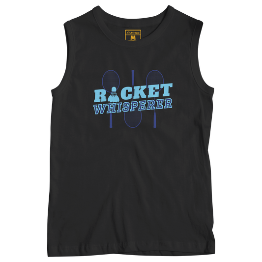 Sleeveless Drifit Shirt: Racket Whisperer Badminton