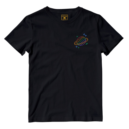 Cotton Shirt: Rainbow Saturn Pocket