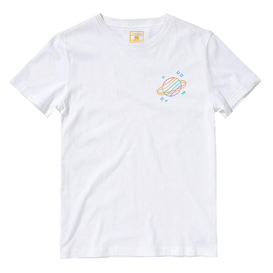 Cotton Shirt: Rainbow Saturn Pocket