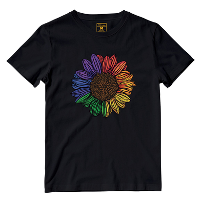 Cotton Shirt: Rainbow Sunflower