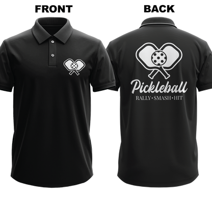 Drifit Polo Shirt: Rally Smash Hit (Front & Back)