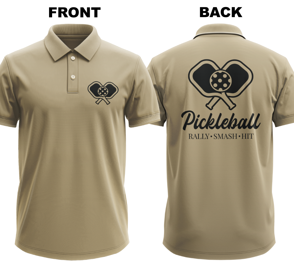 Drifit Polo Shirt: Rally Smash Hit (Front & Back)