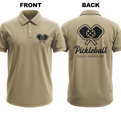 Drifit Polo Shirt: Rally Smash Hit (Front & Back)
