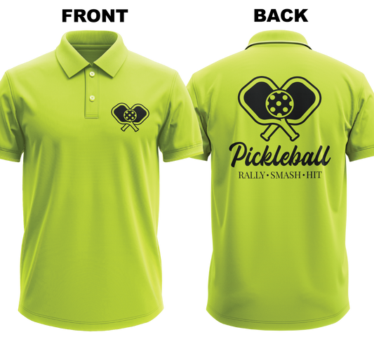 Drifit Polo Shirt: Rally Smash Hit (Front & Back)