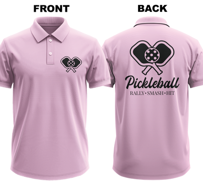 Drifit Polo Shirt: Rally Smash Hit (Front & Back)