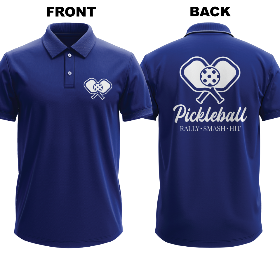 Drifit Polo Shirt: Rally Smash Hit (Front & Back)