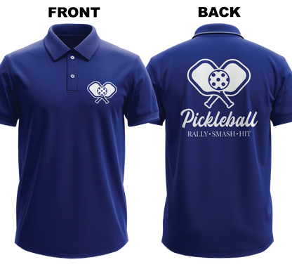 Drifit Polo Shirt: Rally Smash Hit (Front & Back)