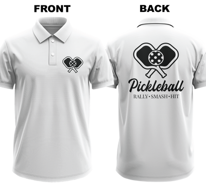 Drifit Polo Shirt: Rally Smash Hit (Front & Back)