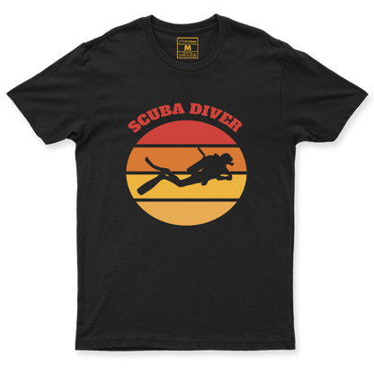 Drifit Shirt: Retro Scuba Diver