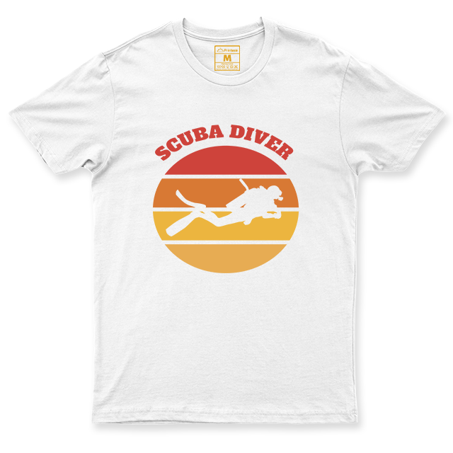 Drifit Shirt: Retro Scuba Diver