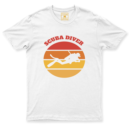 Drifit Shirt: Retro Scuba Diver