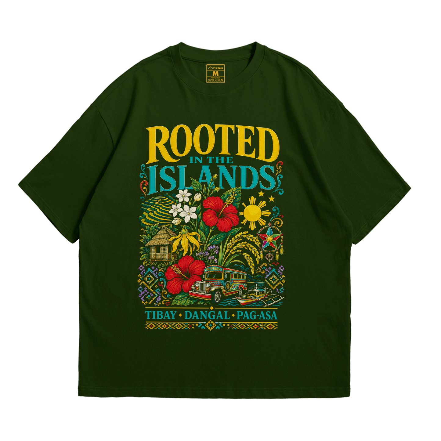 Premium Oversized Cotton Shirt: Rooted Islands