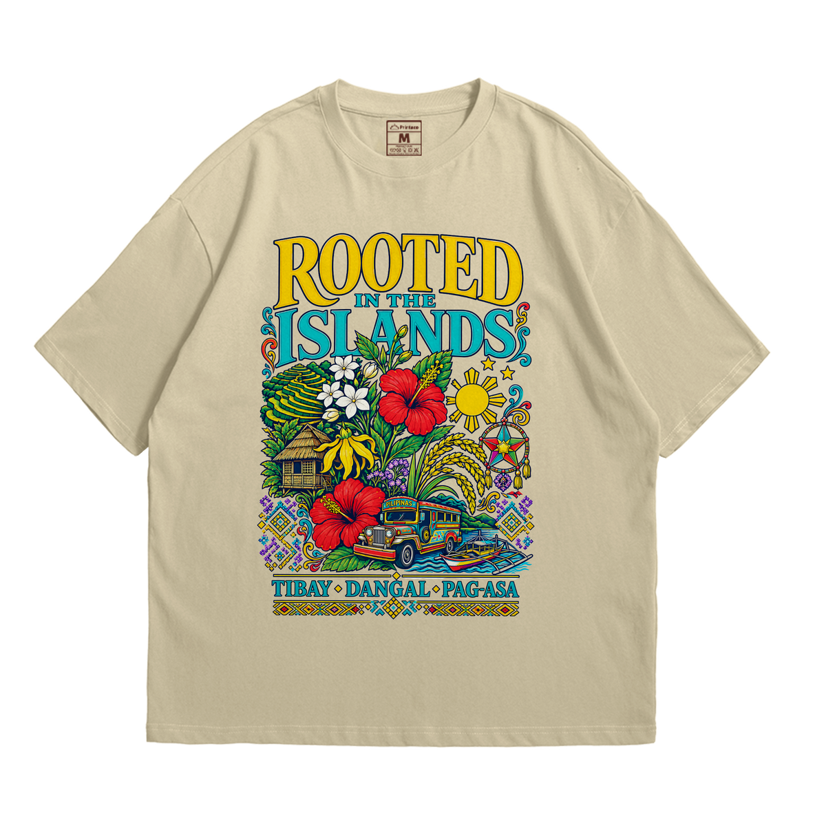 Premium Oversized Cotton Shirt: Rooted Islands