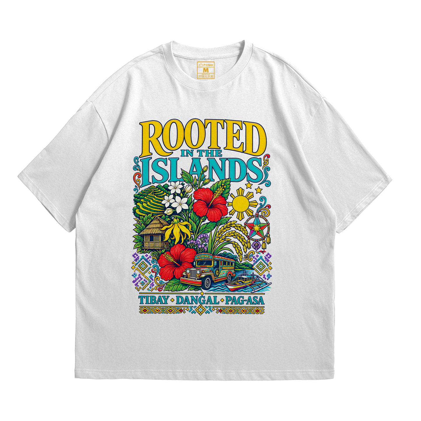 Premium Oversized Cotton Shirt: Rooted Islands
