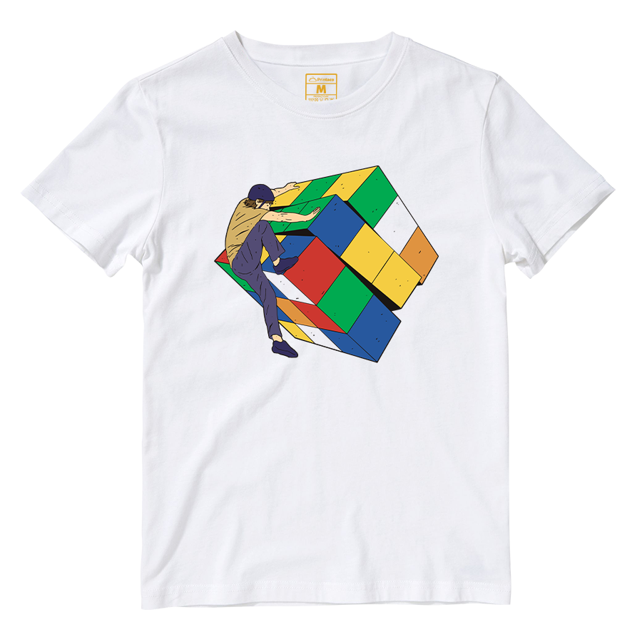 Cotton Shirt: Rubik's Clibming