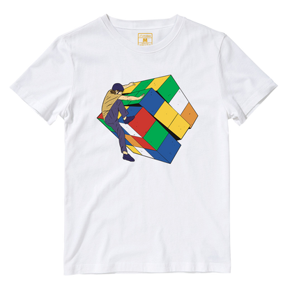 Cotton Shirt: Rubik's Clibming