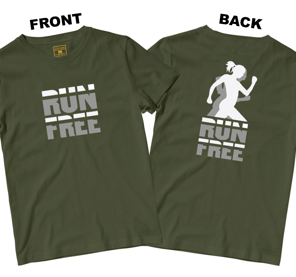 Drifit Shirt: Run Free (Front and Back)