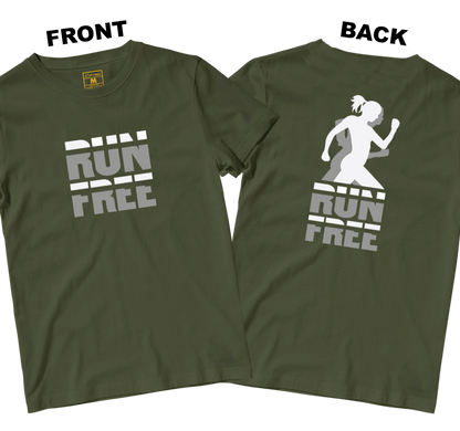 Drifit Shirt: Run Free (Front and Back)
